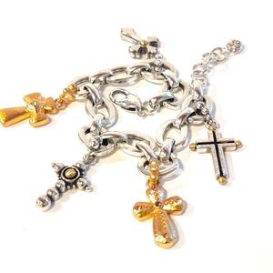 Brighton Majestic Cross Charm Bracelet